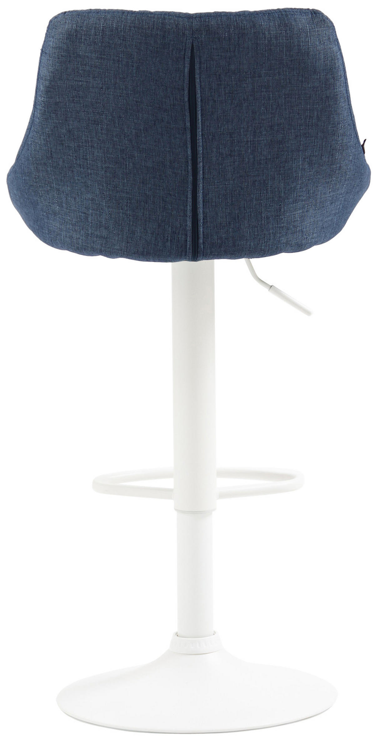 BARHOCKER Stoff Blau - Blau/Weiß, Textil/Metall (46/83/49cm) - CLP