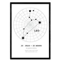 POSTER Sternzeichen Leo A4 Rahmenlos - Klar, Papier (29.7/5/21cm) - Nacnic