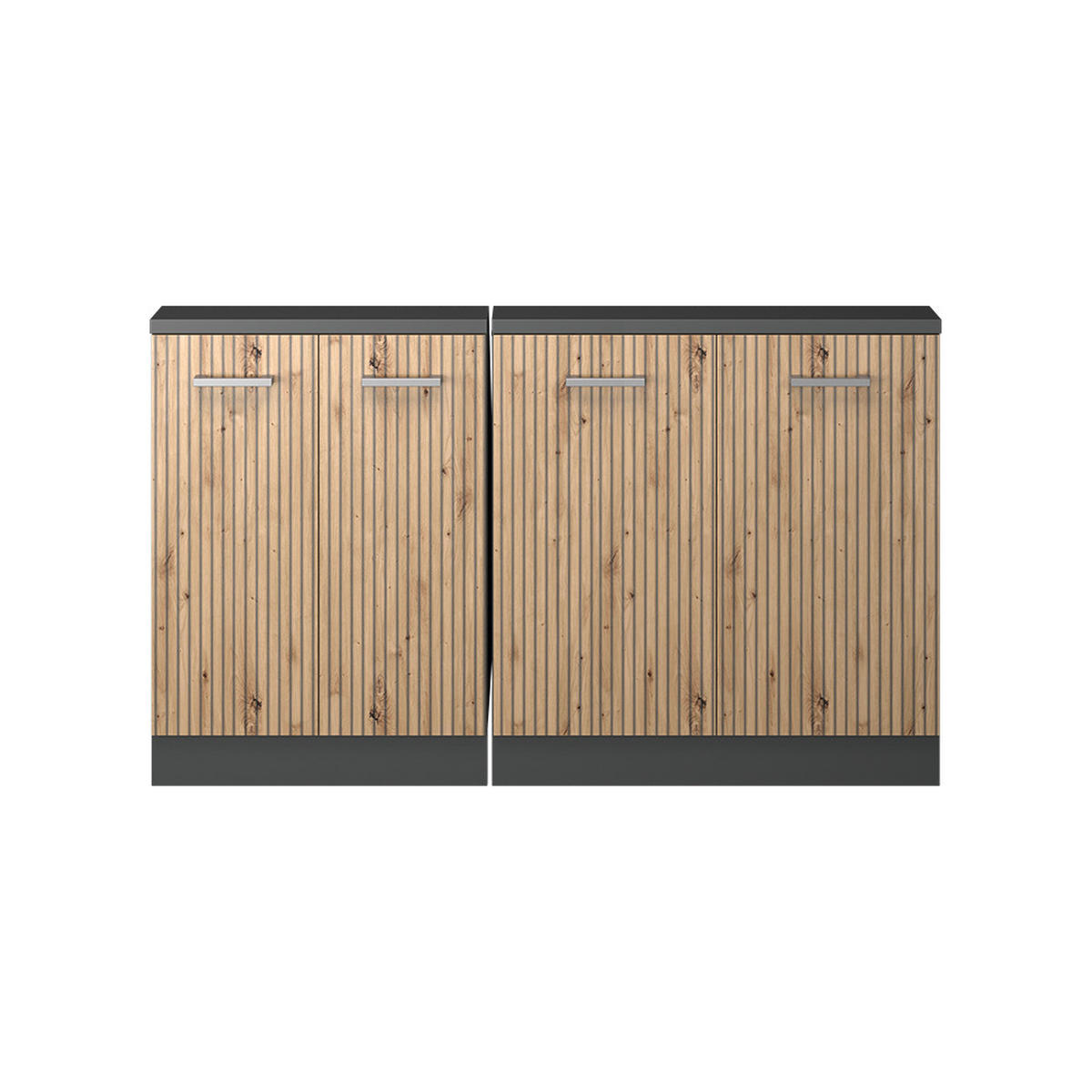 KUCHYŇSKÁ SKŘÍŇKA POD ŠIKMOU STŘECHU R-Line Dub Artisan/antracit - antracitová/dub artisan, kompozitní dřevo (140/81.6/46cm) - Vicco