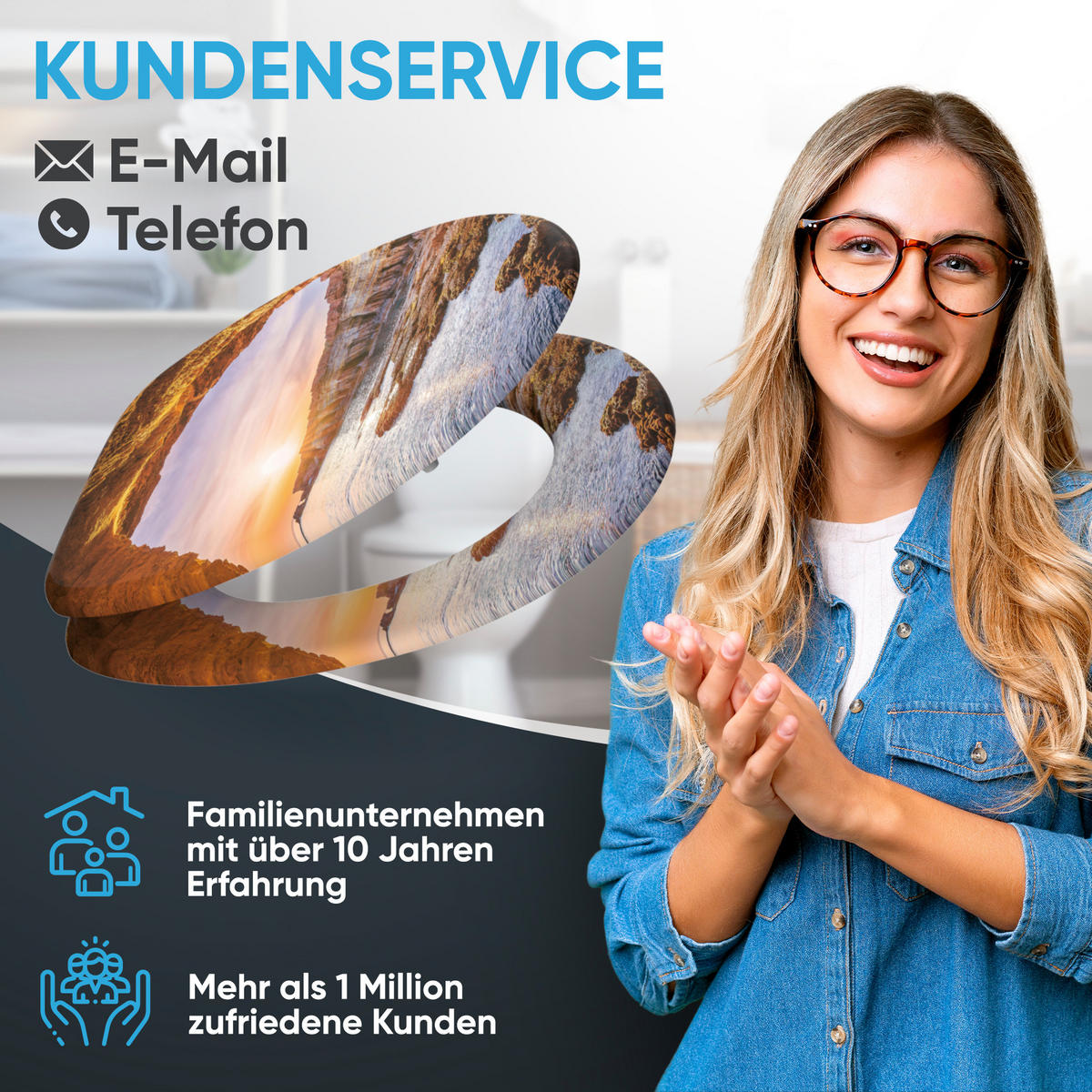 WC Sitz mit Absenkautomatik Bay - Braun, Holzwerkstoff (38/6/47cm) - Sanilo