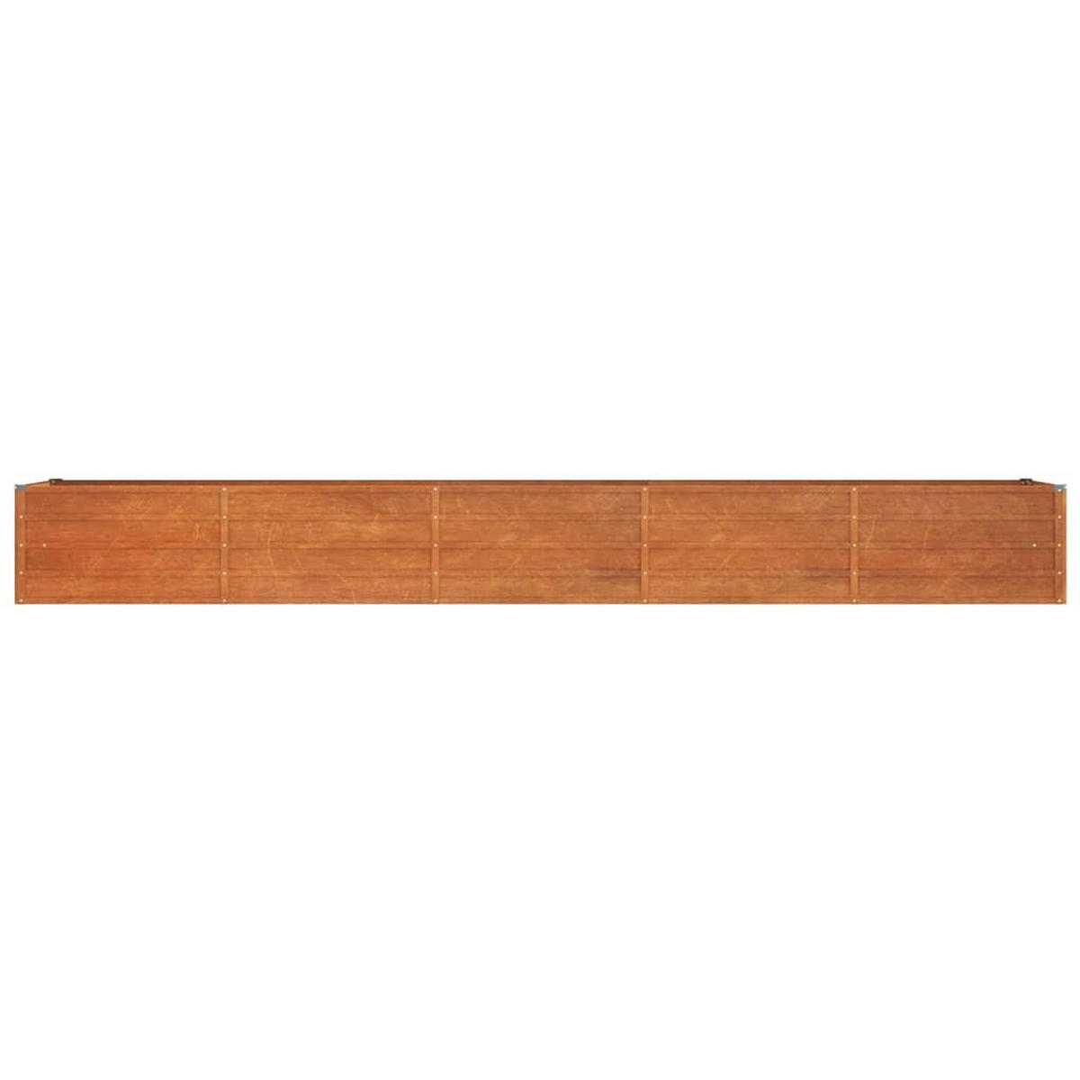 HOCHBEET aus Cortenstahl ISAK unten offen Metall 400x80x45 cm - Braun, Metall (400/45/80cm) - DELUKE