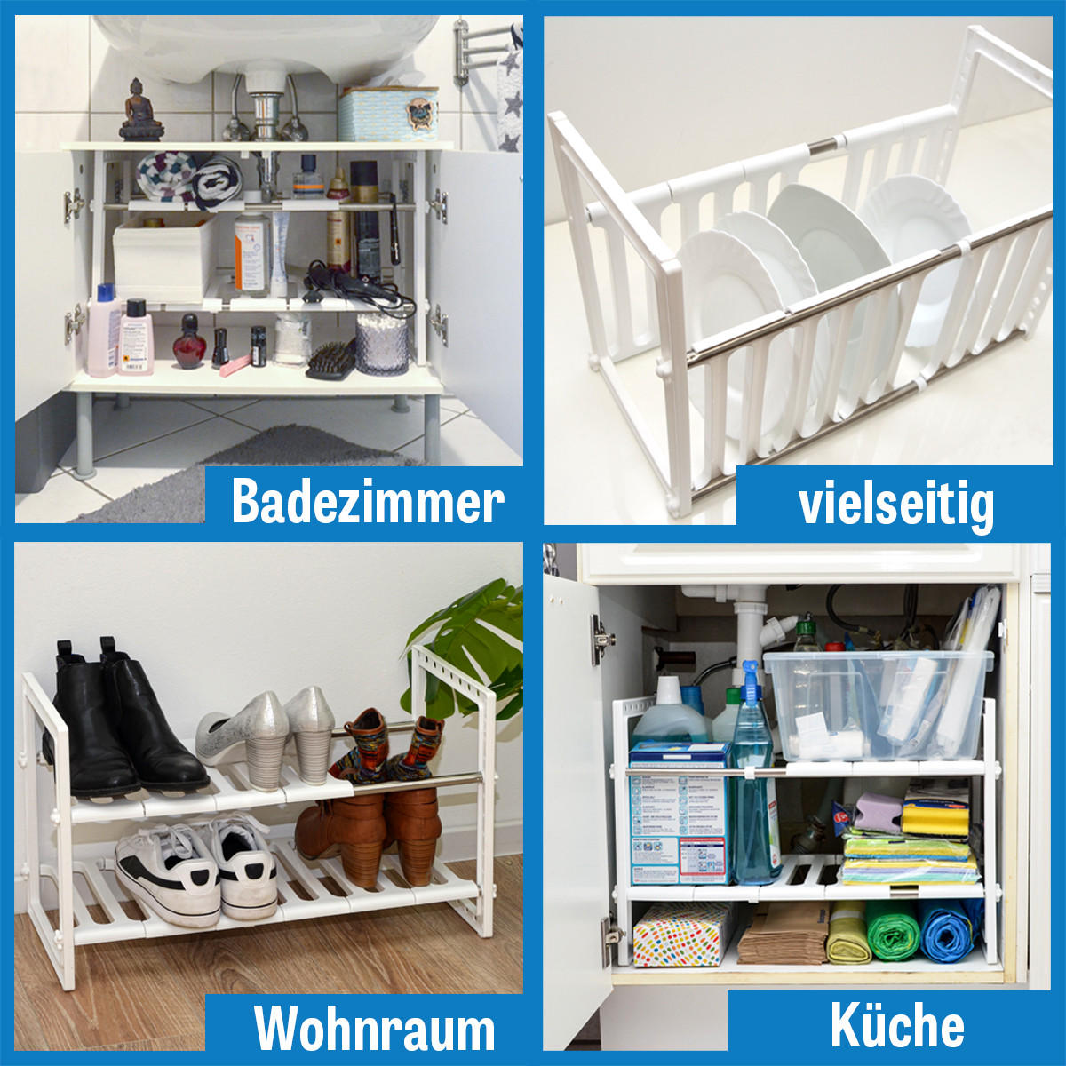 KÜCHENREGAL 13/39/26 cm - Weiß, Kunststoff (26/39/67cm) - eyepower