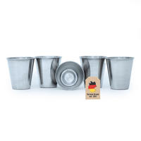CAMPING BECHER SET Edelstahl - Silberfarben, Metall (0.085L) - Intirilife