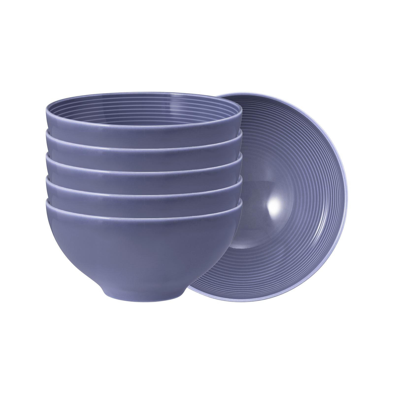 MÜSLISCHALEN Beat Color Glaze Fliederblau ø 15,7 cm 6er Set - Violett, Keramik (15.7cm) - Seltmann Weiden