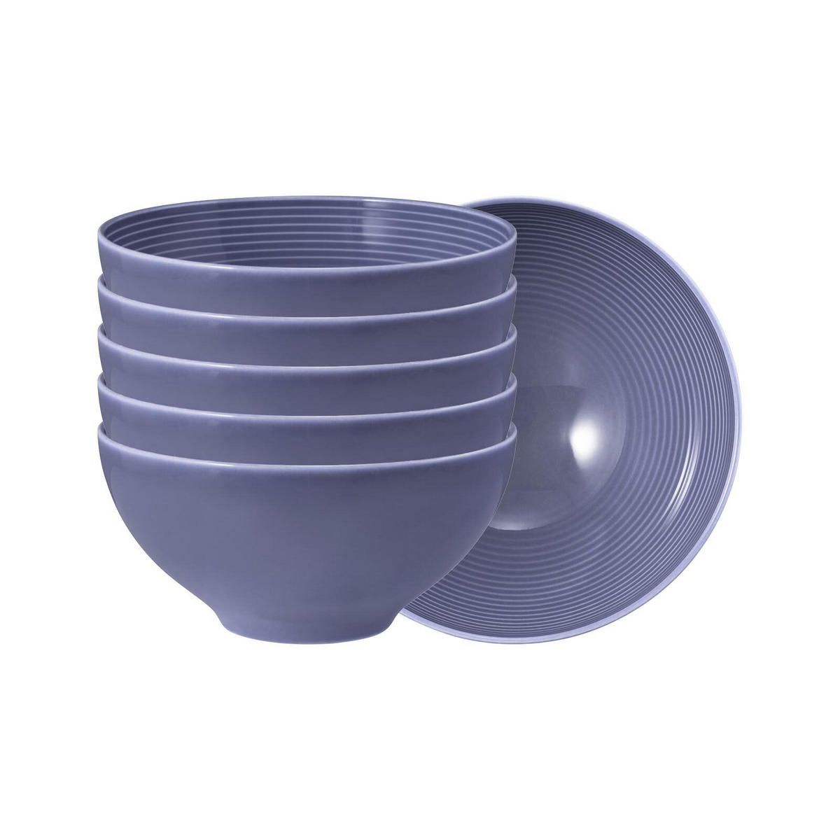 MÜSLISCHALEN Beat Color Glaze Fliederblau ø 15,7 cm 6er Set - Violett, Keramik (15.7cm) - Seltmann Weiden