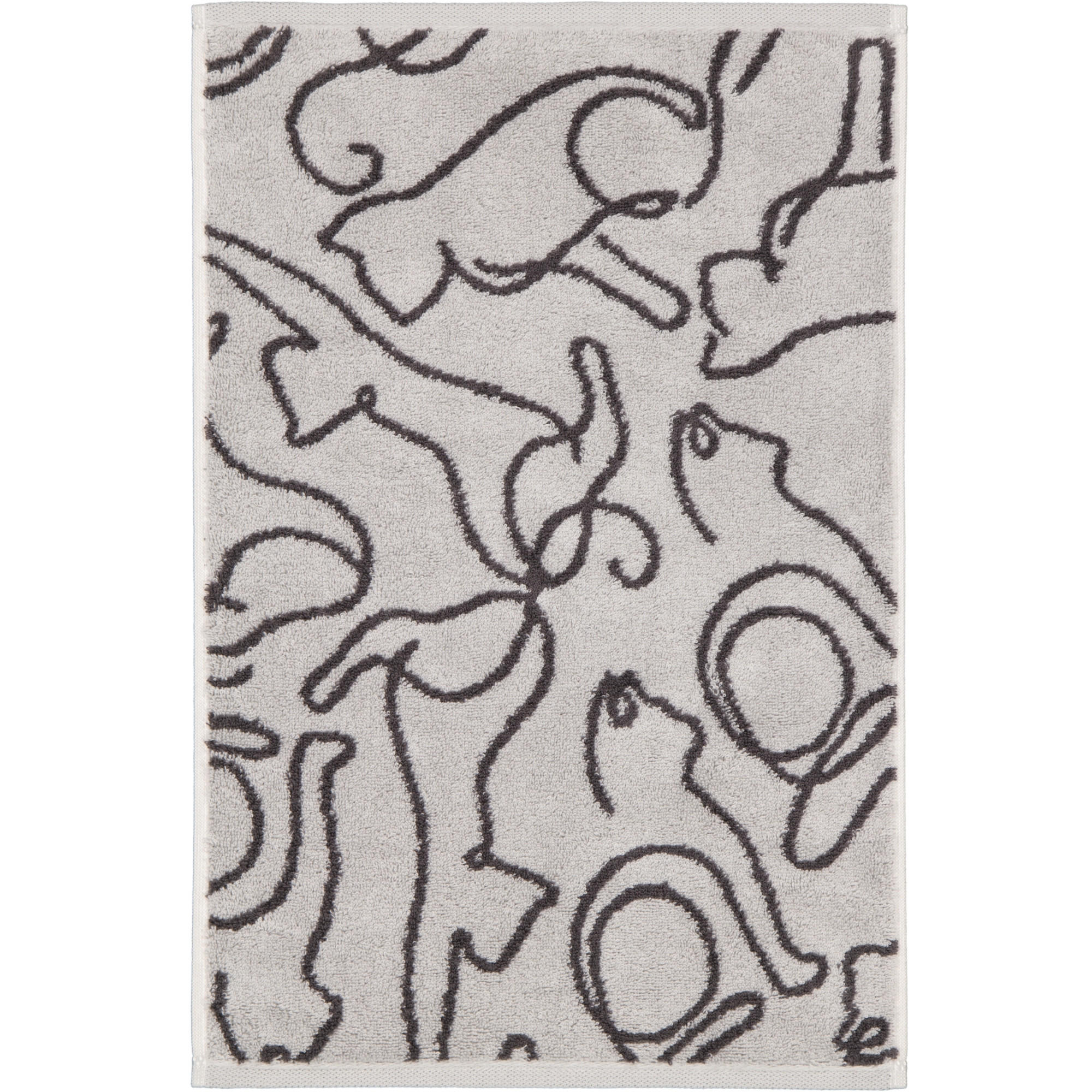GÄSTETUCH CUTE CATS EDITION CATS 6264 PLATIN/BASALT - 70 - Grau, Textil (30/50cm) - Cawoe