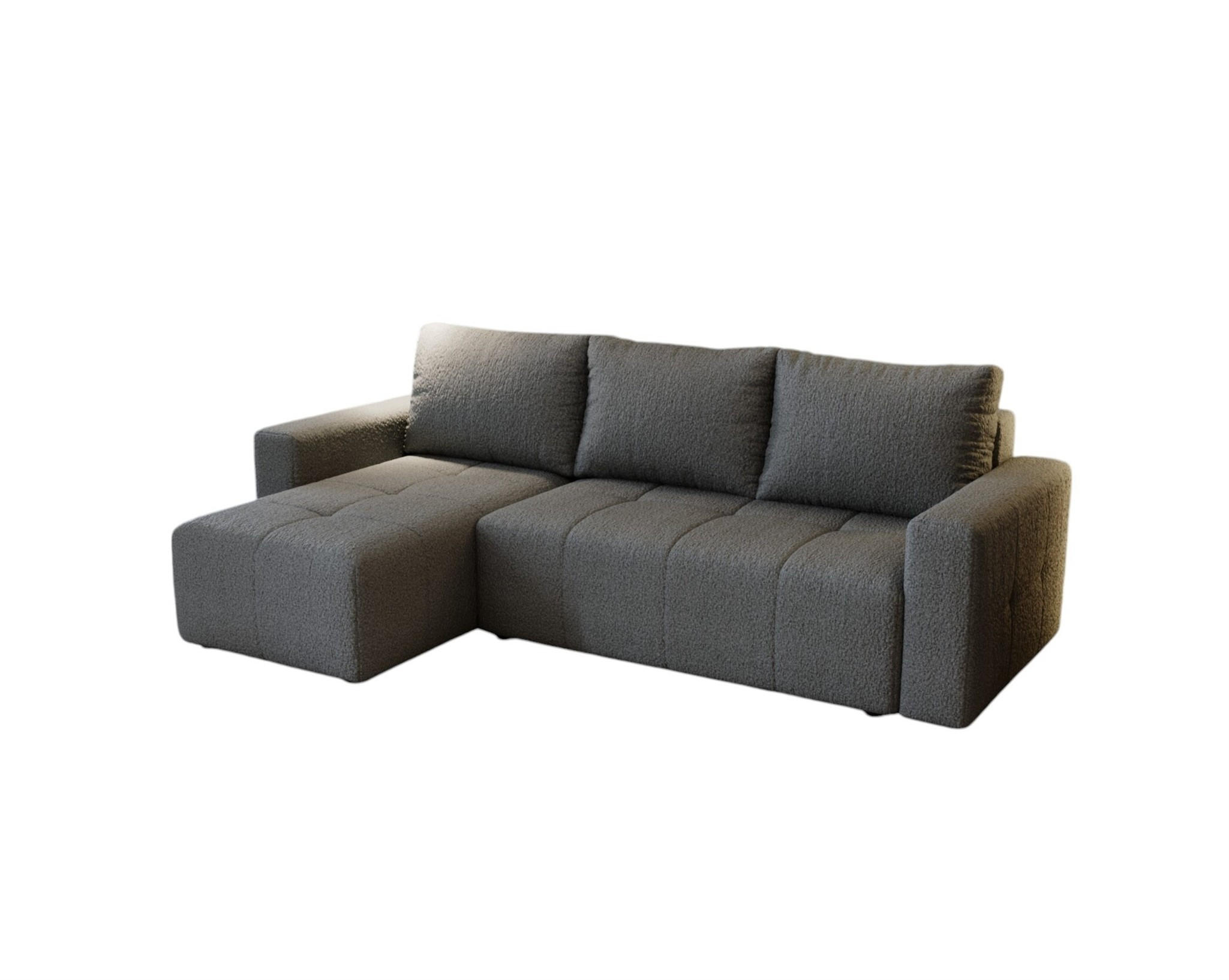ECKSOFA Noha In Now Or Never - Dunkelgrau, Holzwerkstoff/Textil (231/142cm) - Fun Möbel