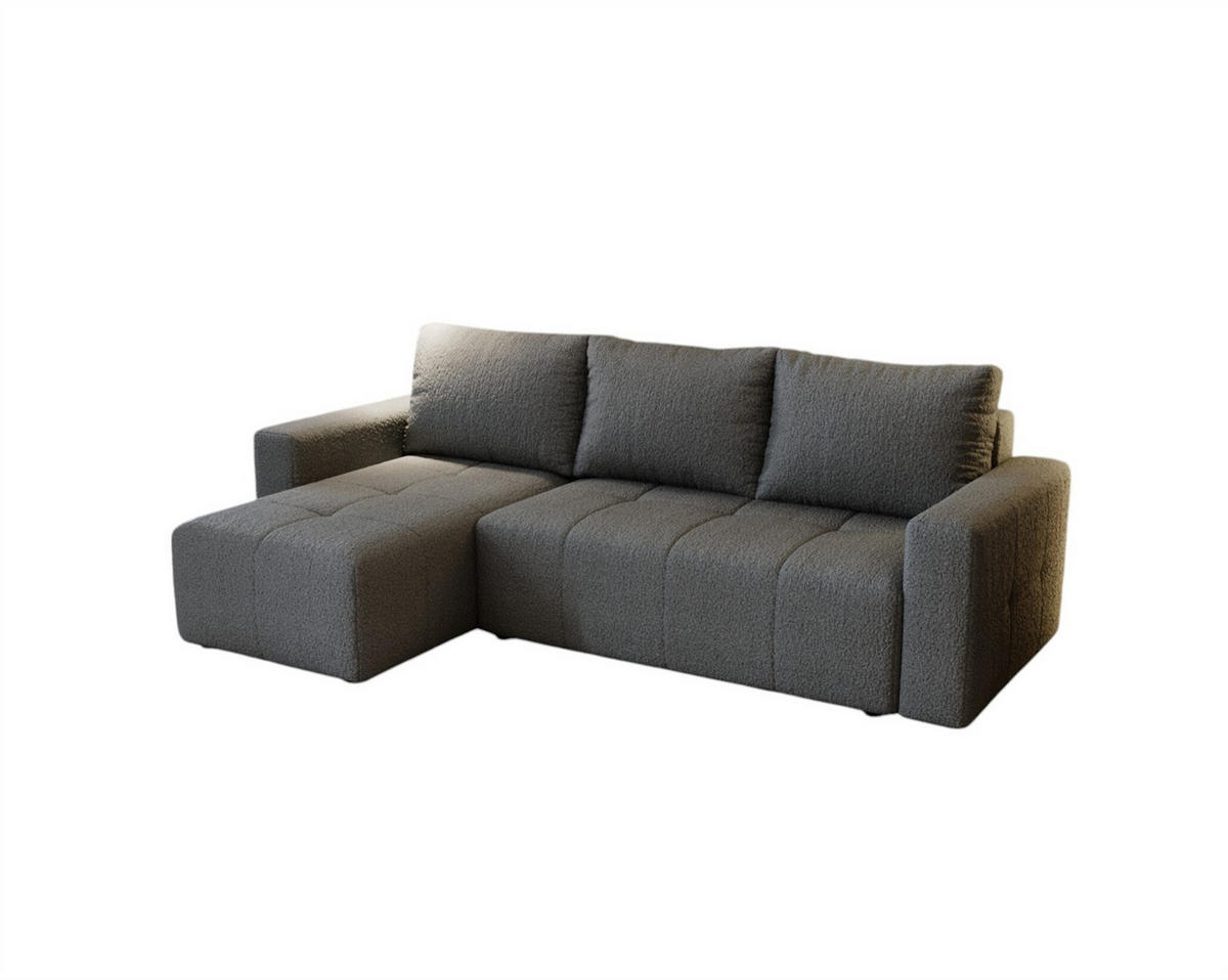 ECKSOFA Noha In Now Or Never - Dunkelgrau, Holzwerkstoff/Textil (231/142cm) - Fun Möbel