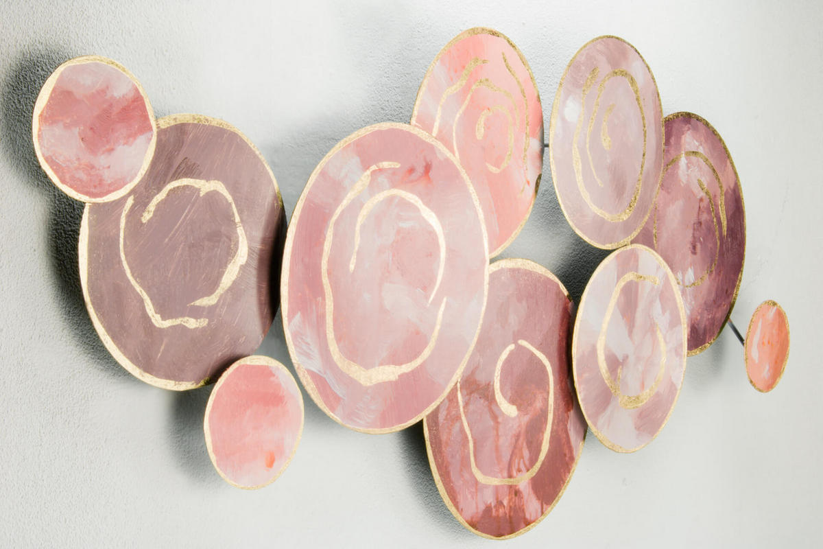 WANDDEKO Rot 120/60 cm - Pink/Rot, Metall (3/60/6cm) - KUNSTLOFT
