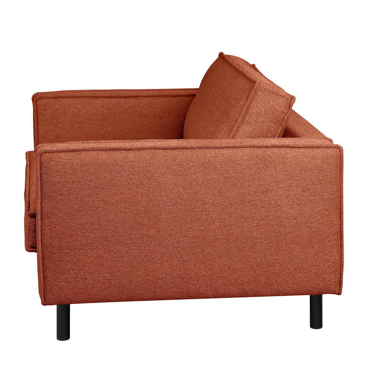 XL SESSEL - Terracotta/Schwarz, Wellpappe/Textil (117/81/96cm) - home24