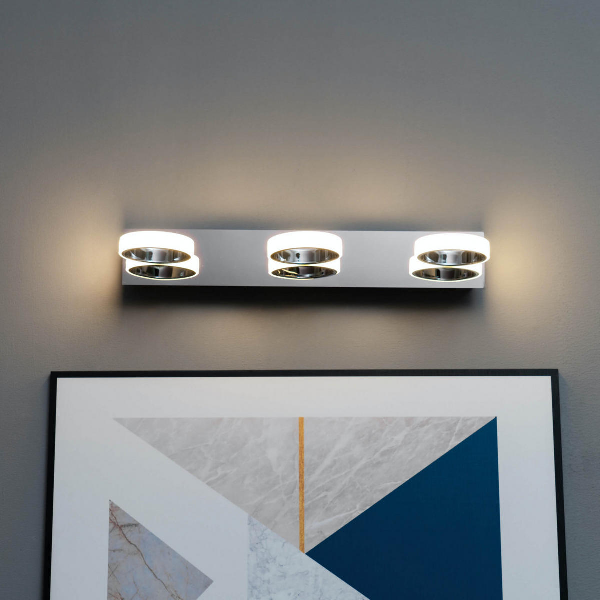 WANDLEUCHTE Pancho, Silber/Chrom, 50cm - Chromfarben, Metall (8/8/50cm) - KOSILUM