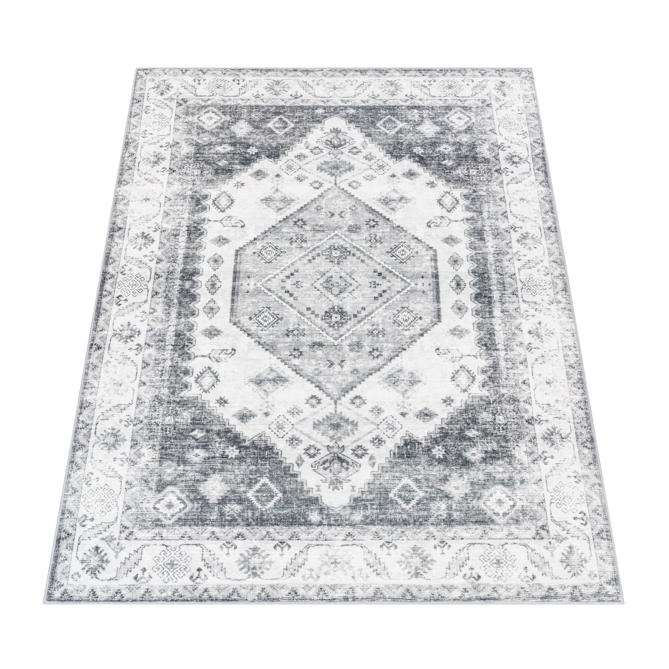 Paco Home Kurzflorteppich Grau 60x100 cm