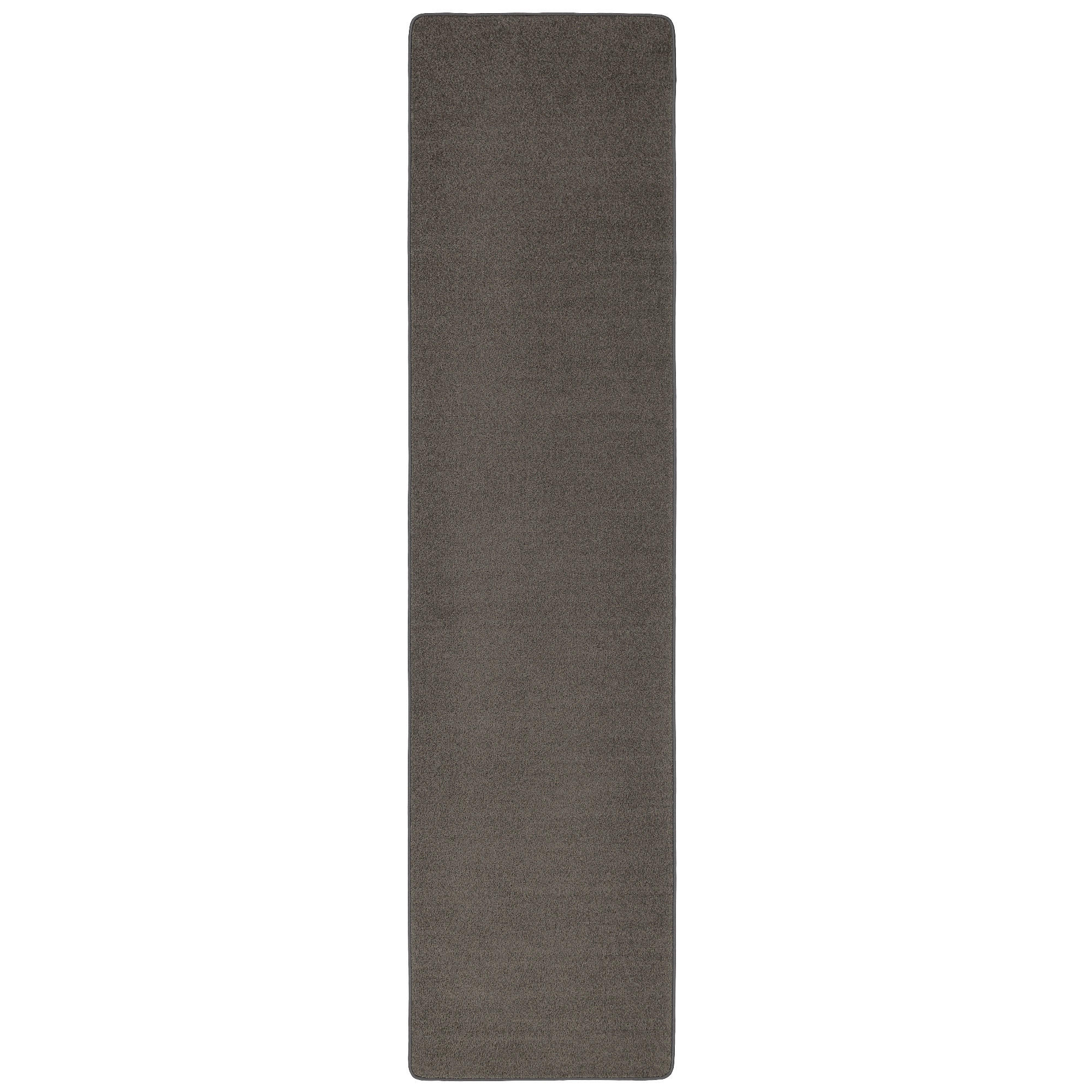 TREND VELOURS LÄUFER TEPPICH JOY - Dunkelbraun, Textil (100/100cm) - Snapstyle
