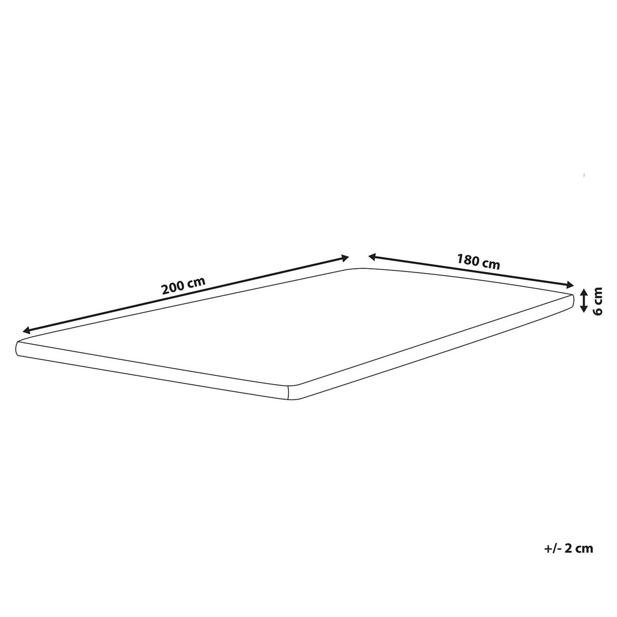 MATRATZENTOPPER 180/200 cm Comfy - Weiß/Grau, Textil (180/200cm) - Beliani