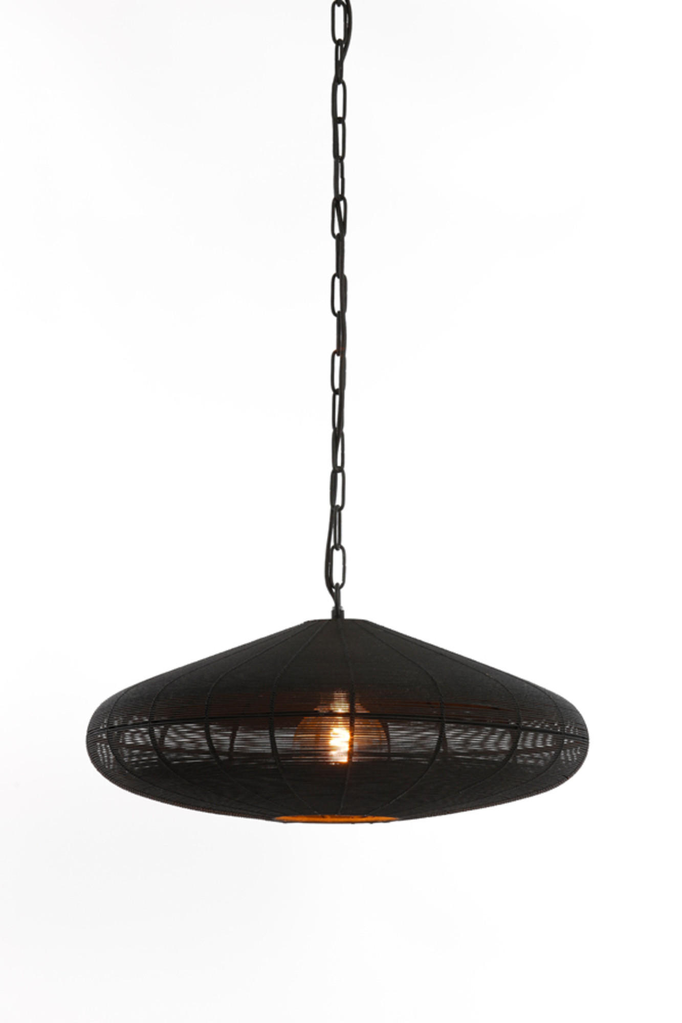 HÄNGELAMPE Bahoto Schwarz Ø51/20 cm - Schwarz, Metall (51/51/20cm) - Light & Living