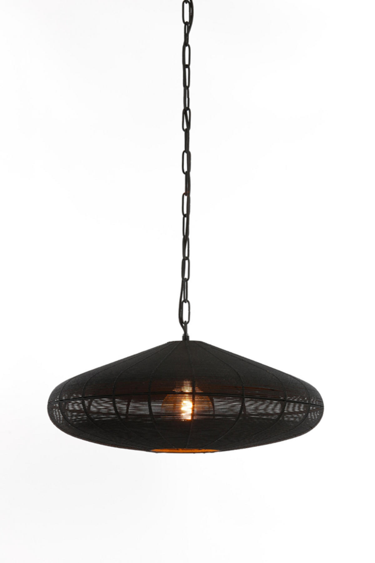 HÄNGELAMPE Bahoto Schwarz Ø51/20 cm - Schwarz, Metall (51/51/20cm) - Light & Living