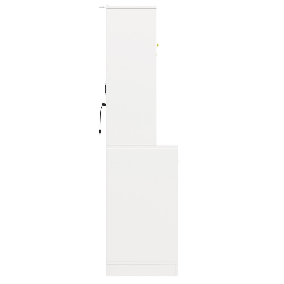 GESCHIRRSCHRANK aus MDF 120x40x188cm in Weiß mit LED-Lichtleiste - Weiß, Holzwerkstoff (120/188/40cm) - Modfu