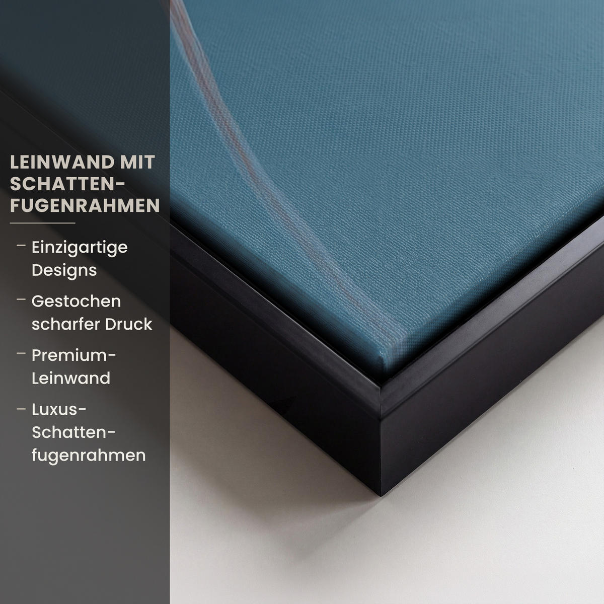 LEINWAND Bilder mit Rahmen - Löwenzahn - Wind - Blau - 50x70 - Blaugrau, Textil (50/70cm) - MuchoWow