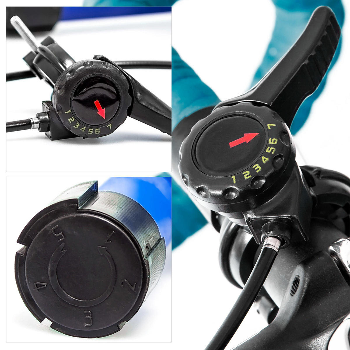 FAHRRADROLLENTRAINER - Blau, Kunststoff/Metall (55/48/38cm) - Relaxdays