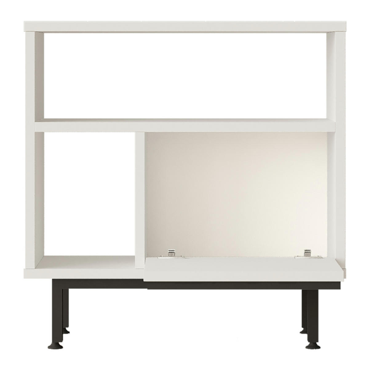 BEISTELLTISCH Vesanto - Schwarz/Weiß, Holzwerkstoff/Metall (25.5/60/60cm) - [en.casa]