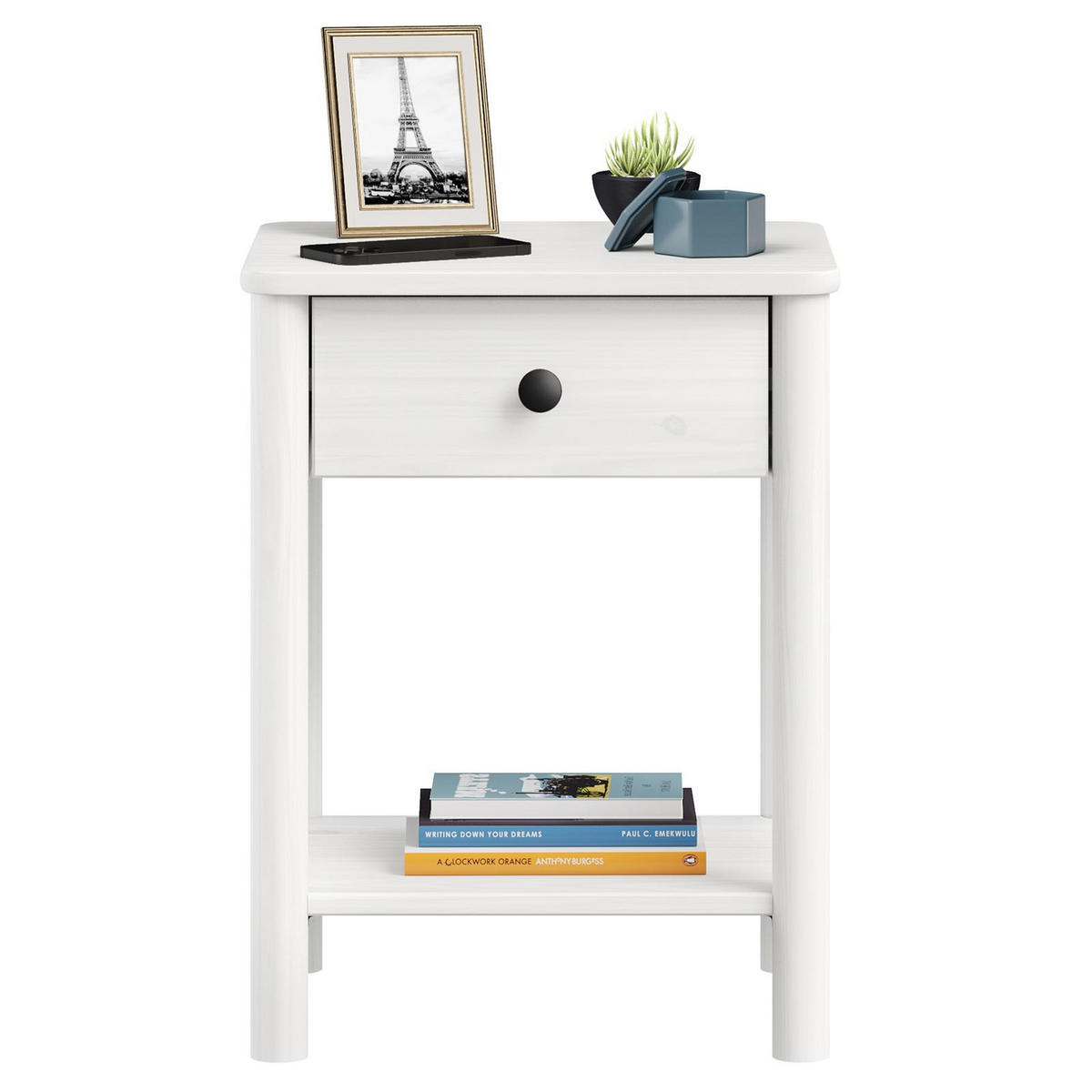 NACHTTISCH APOANA weiß - Weiß, Holz (45/55/35cm) - IDIMEX