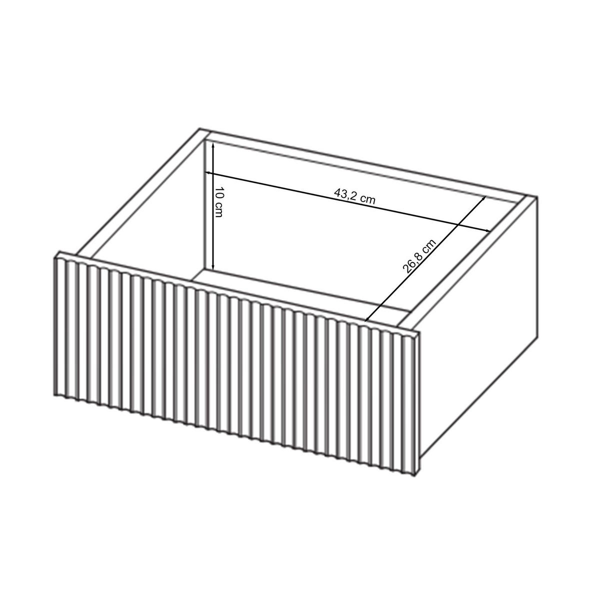 NACHTSCHRANK Veldio Schwarz 50 cm - Schwarz, Holzwerkstoff (50/17/35.6cm) - Selsey