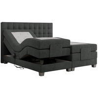 BOXBETT ELEKTRO 200/200 Dunkelgrau Struktur - H4 - Dunkelgrau, Holz/Textil (200/200cm) - MKS