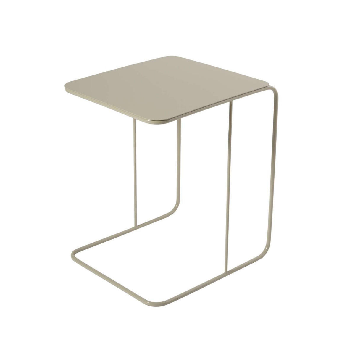 BEISTELLTISCH mit metallplatte 57/47/46 cm - Taupe, Metall (55/57/46cm) - Calicosy