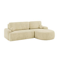 ECKSOFA mit Schlaffunktion und Bettkasten LIRA-L - 264x172x89 Beige - Beige, Holzwerkstoff/Textil (172/264cm) - ALTDECOR