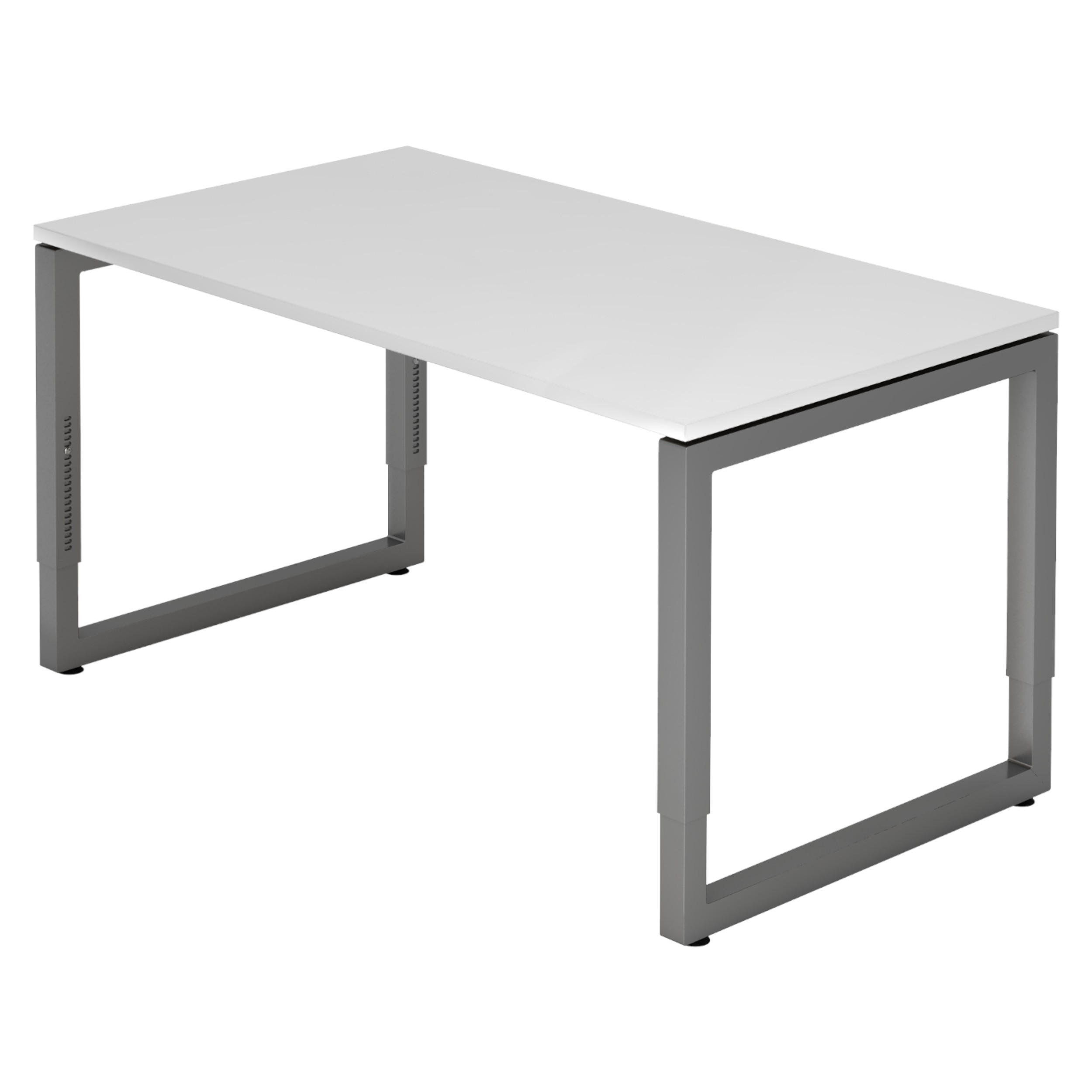 bümö Schreibtisch Weiß, Graphit 140x74x80 cm