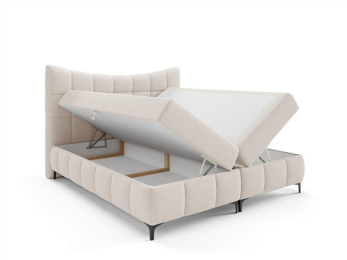 BOXBETT Charles In Freya - Hellblau, Holzwerkstoff/Textil (180/200cm) - Fun Möbel