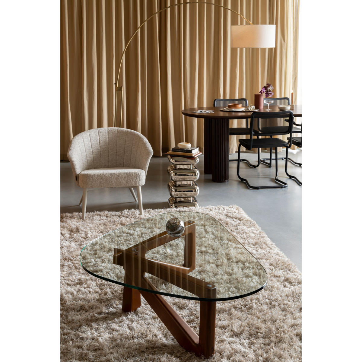 COUCHTISCH Norwin - Naturfarben, Holz (126/90/37.7cm) - Dutchbone