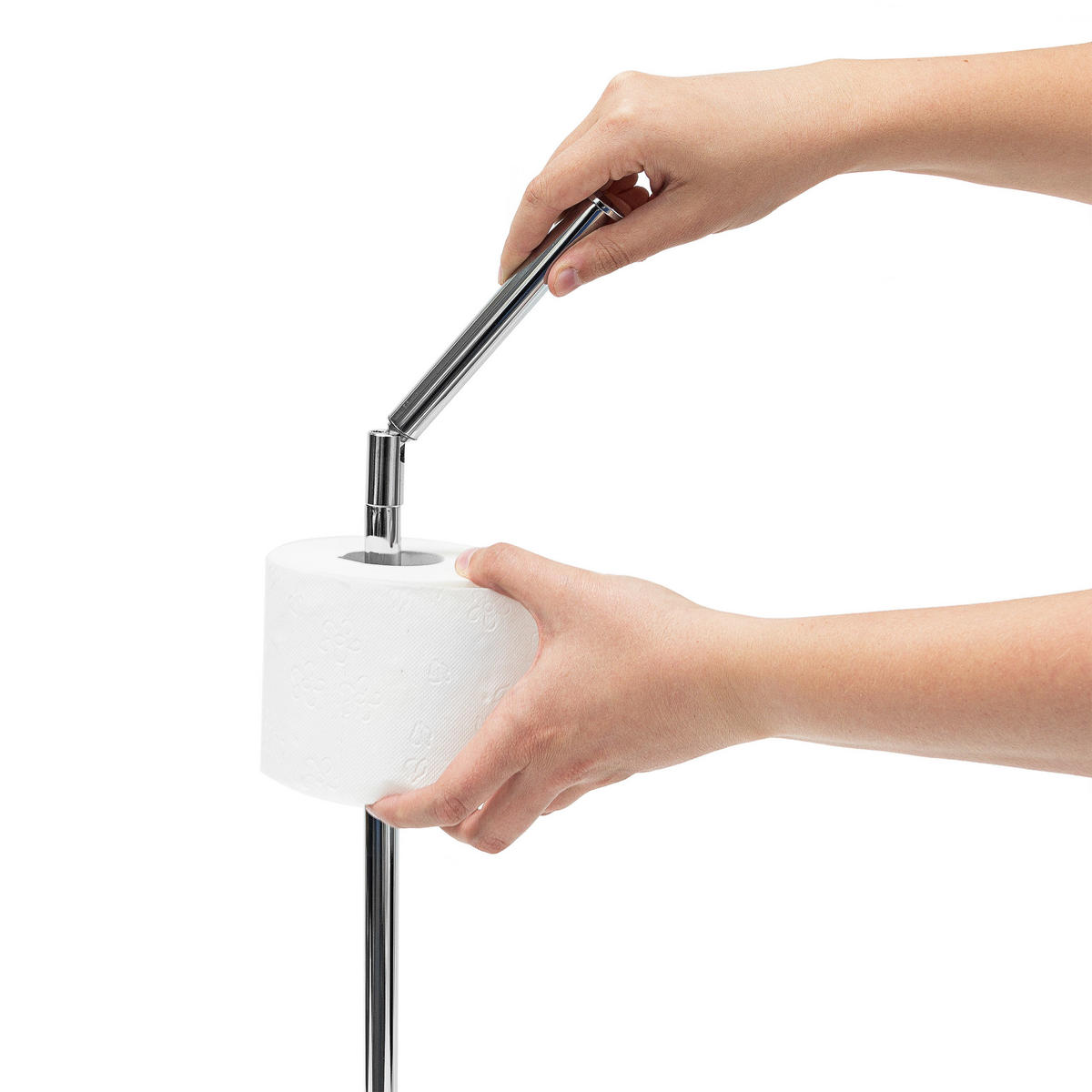 TOILETTENPAPIERHALTER - Silberfarben, Metall (22/56/16.5cm) - Relaxdays