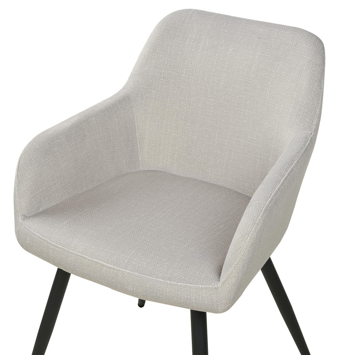 ESSZIMMERSTUHL 2er-Set Samt taupe Casmalia - Beige, Textil (59/78/62cm) - Beliani