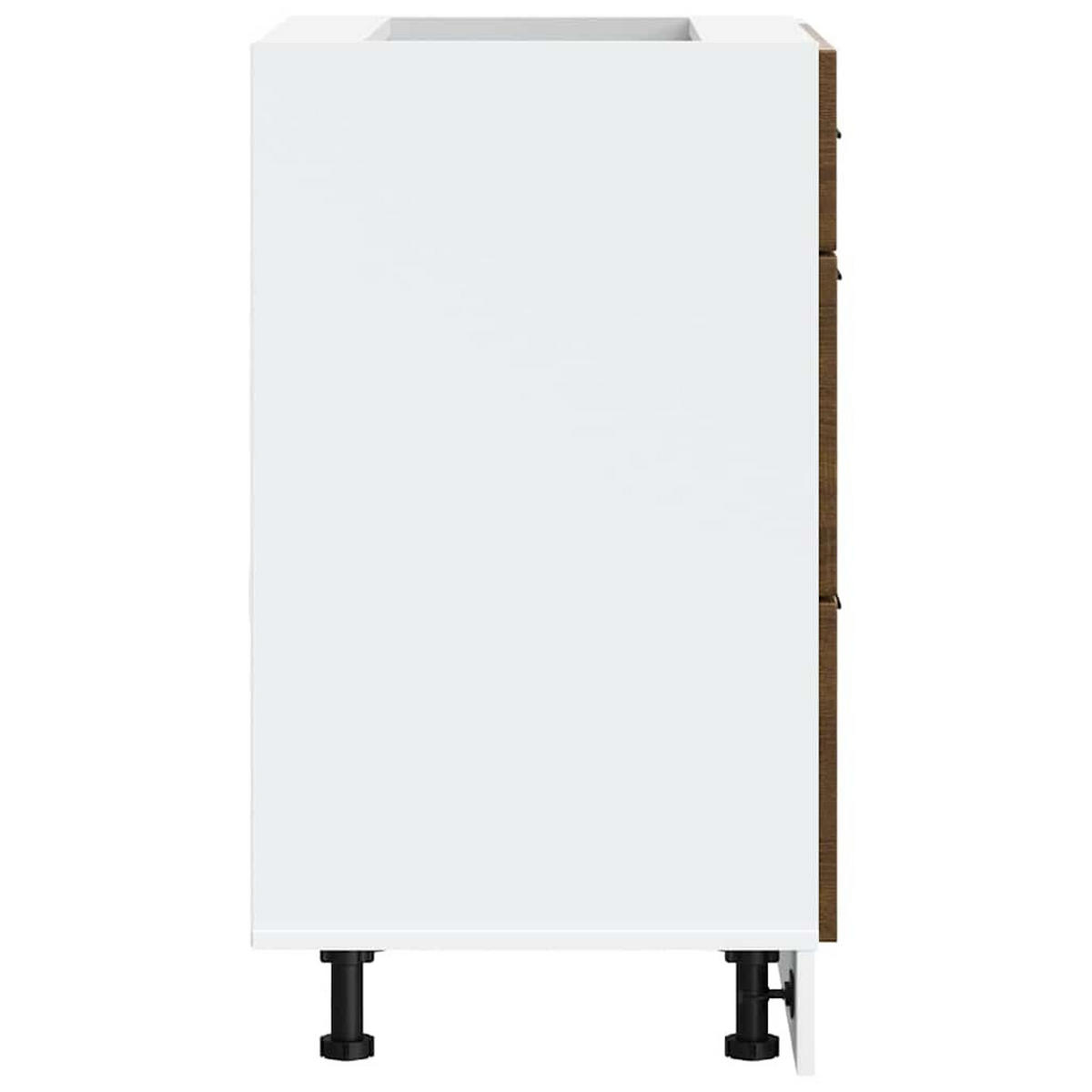 KÜCHENUNTERSCHRANK Samu Braun Eichen-Optik 60x46x81,5 cm - Eichefarben, Holz (60/81.5/46cm) - DELUKE