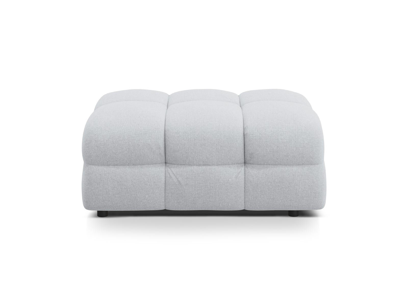 POUF Kendal aus strukturiertem Stoff hellgrau - Hellgrau, Textil (72/45/104cm) - Micadoni