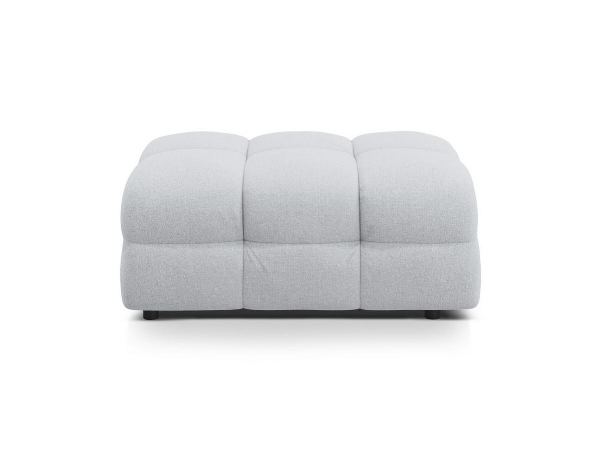 POUF Kendal aus strukturiertem Stoff hellgrau - Hellgrau, Textil (72/45/104cm) - Micadoni