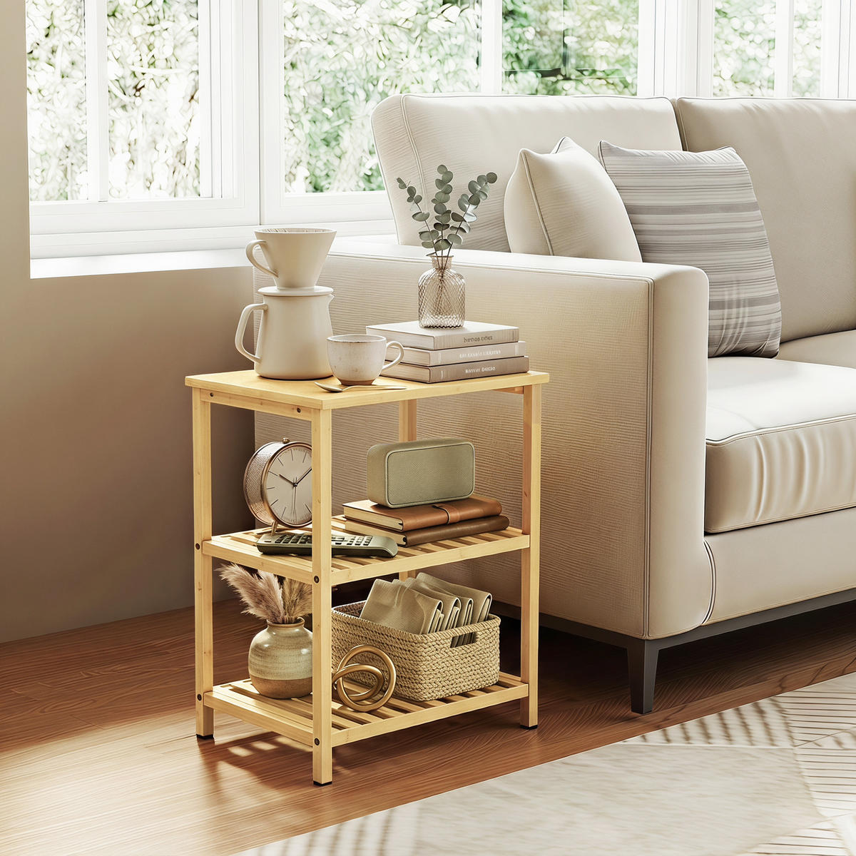 BEISTELLTISCH Naturfarben 40.6/30.0/50.5cm - Naturfarben, Holz (40.6/30/50.5cm)