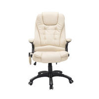 CHEFSESSEL in Beige 68x62x121 cm mit Vibrationsmassage, Wärmefunktion und Höhenverstellung - Beige, Kunststoff (62/121/68cm) - IVMEU