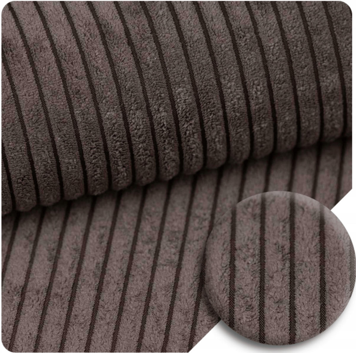 KINDERSOFA Cube AESTHETIC 96 cm Cord Braun 4 Stk - Braun, Textil (50/40/96cm) - MeowBaby