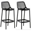 BARHOCKER 2er Set Kunststoff schwarz - Schwarz, Kunststoff (45/105/53cm) - CLP