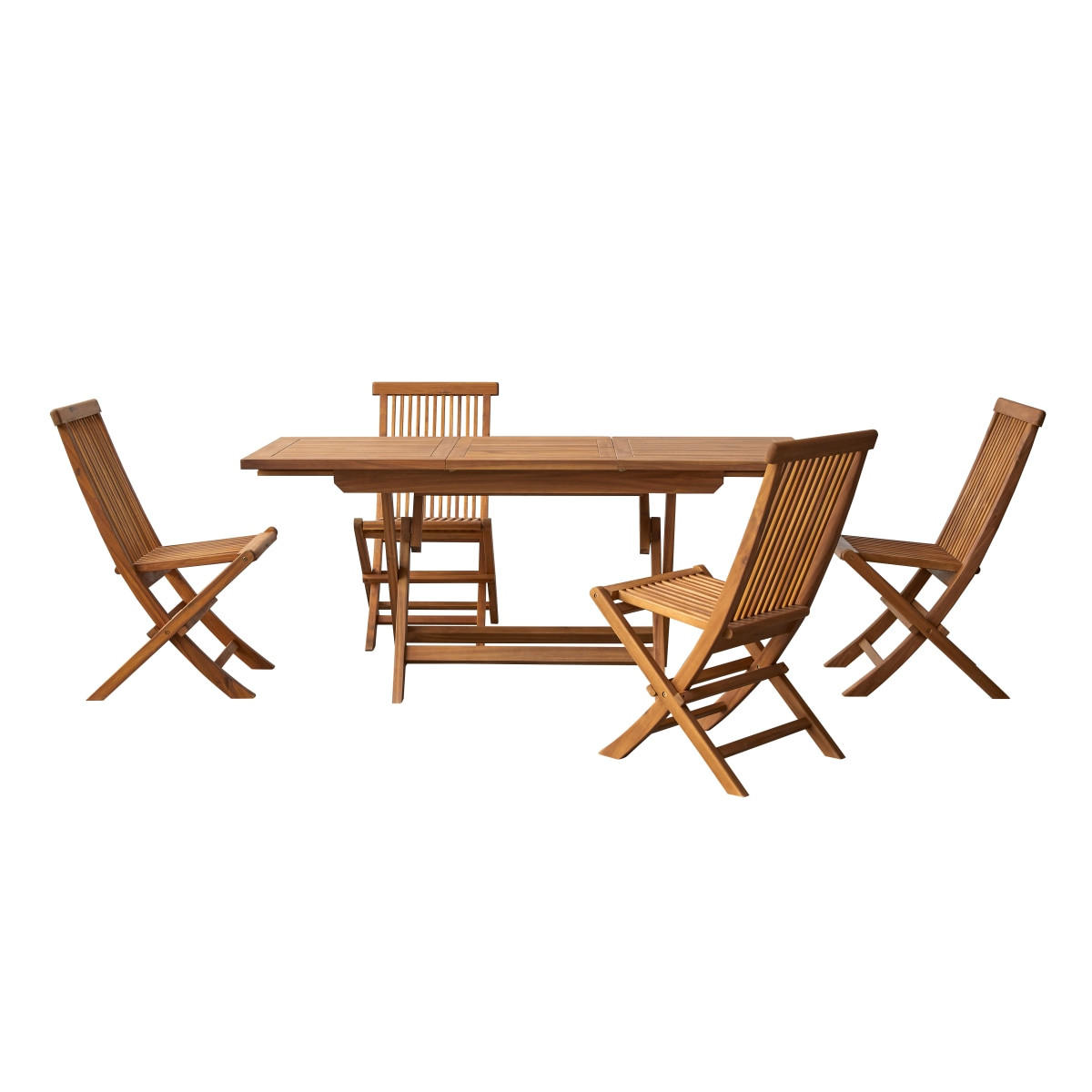 GARTENMÖBEL-SET 3-tlg Capri Braun aus Akazie - Braun, Holz - Tikamoon