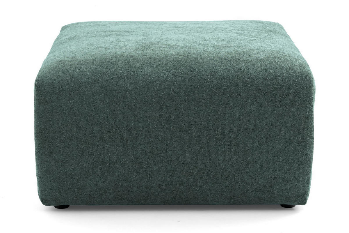 4-SITZER modulares Ecksofa HEAVEN SET 3 Rechts, Breite 270 cm Webstoff Dunkelgrün - Dunkelgrün/Schwarz, Holz/Kunststoff (270/245cm) - Muffo