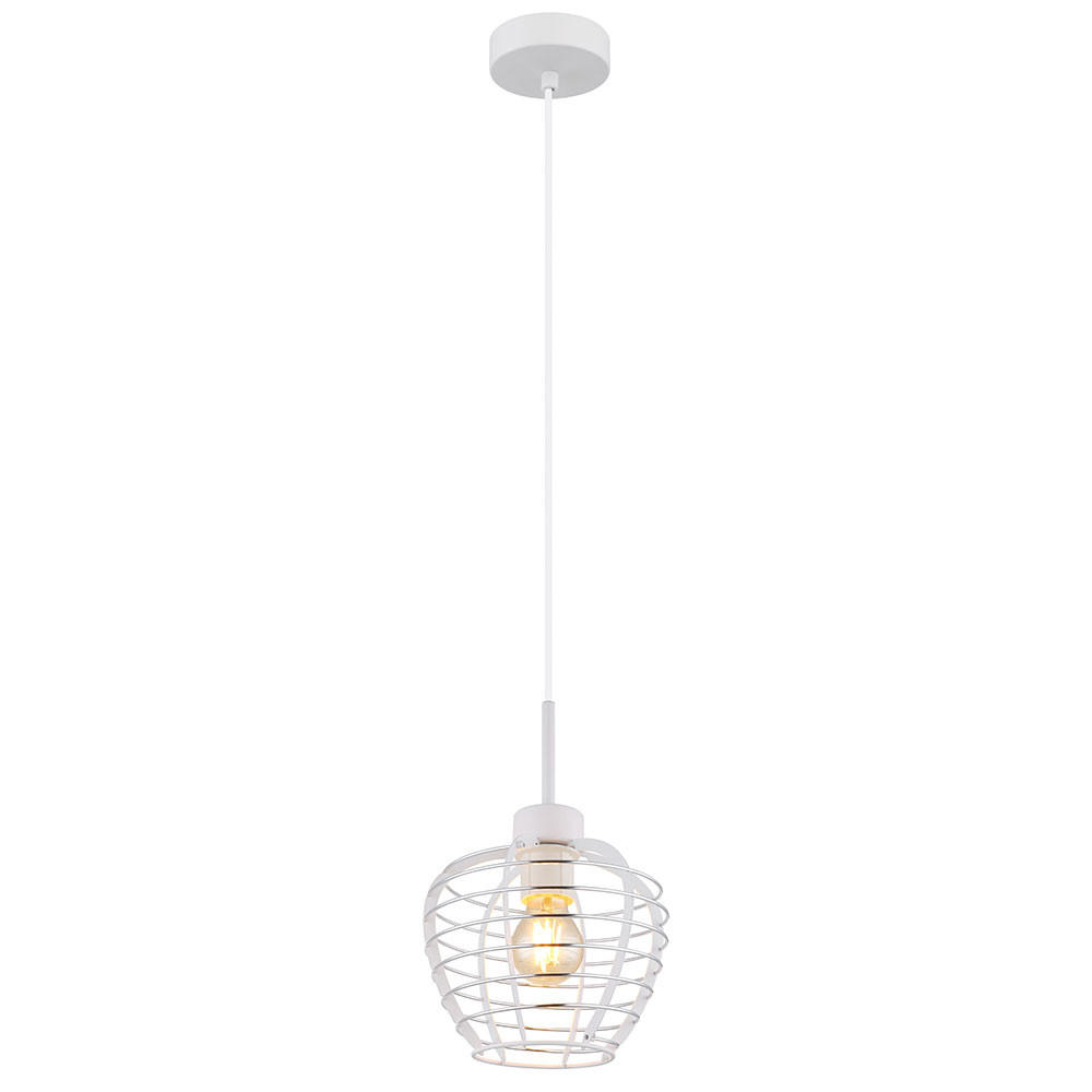 LED HÄNGELEUCHTE Metall, Weiß, höhenverstellbar - Weiß, Metall (20.5/20.5/120cm) - Globo Lighting