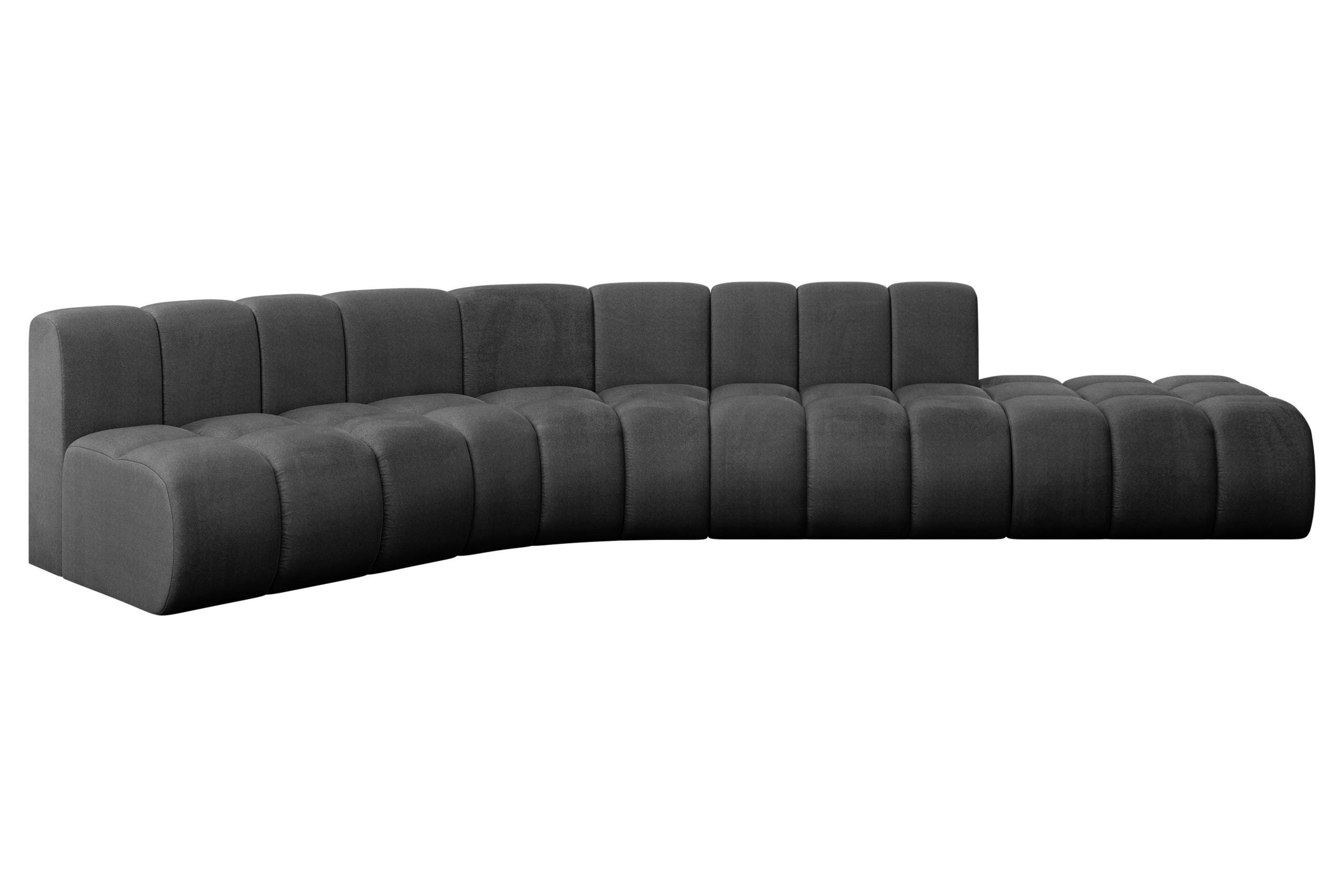 Altdecor Ecksofa Schwarz 380x174 cm
