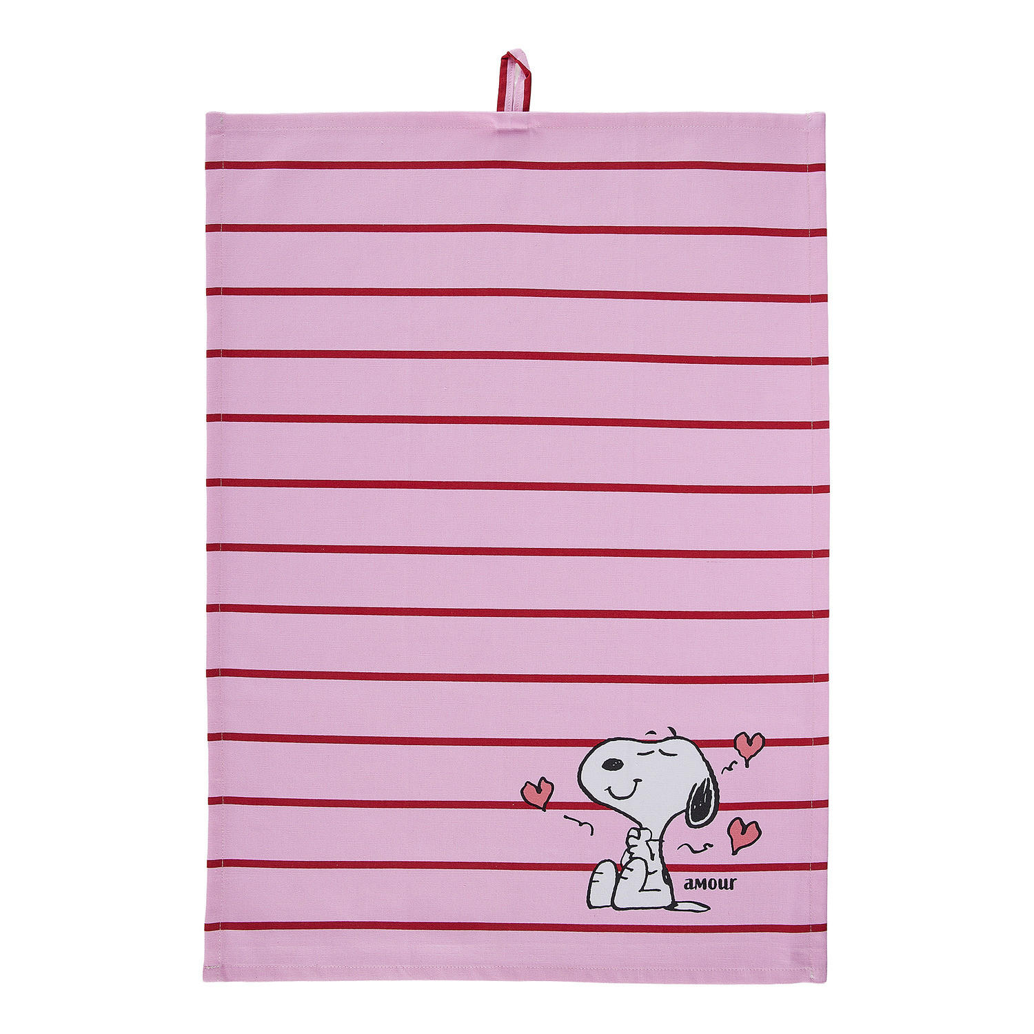 GESCHIRRTUCH Peanuts gestreift - Pink, Textil (38/54cm) - Butlers