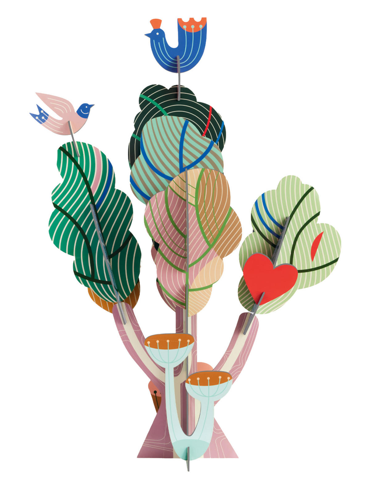 WANDOBJEKT Studio ROOF, Bastel-Set, 3D "Tree of Life" - Naturfarben, Wellpappe (40.5/26.7/60cm) - ich-zapfe