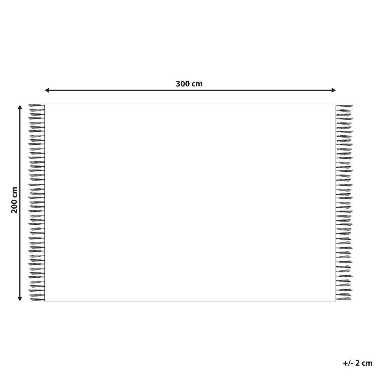 TEPPICH geflochten Beige 200/300 cm Ericek - Beige/Schwarz, Naturmaterialien (200/300cm) - Beliani