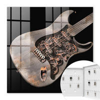 SCHLÜSSELBOX Weiß 30x30 cm – Türöffnung nach rechts - Mechanische Gitarre - Grau, Metall (30/30/5cm) - TULUP