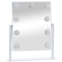 SCHMINKSPIEGEL eckig 30/7/36 cm Kunststoff weiß - Weiß, Kunststoff (30/36/7cm) - CLP